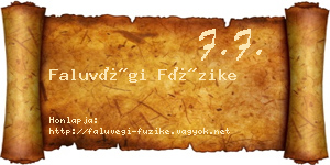 Faluvégi Füzike névjegykártya